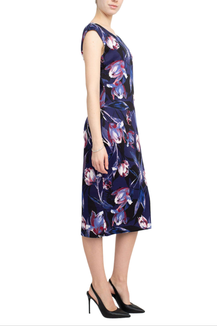 Connected Apparel TLK70272M1 Floral Print Midi Cocktail Dress