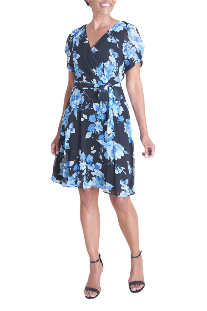 Connected Apparel TNP33407M1 Floral Print Short  Cocktail Dress