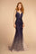 Trailing Floral Ombre Mermaid Long Gown Prom Dress - The Dress Outlet
