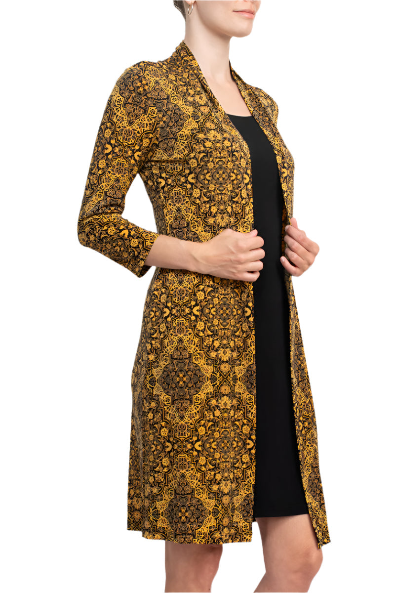 Scoop Neck Knee-Length Casual Faux Jacket Dress Connected Apparel  TRT70975M1 – The Dress Outlet