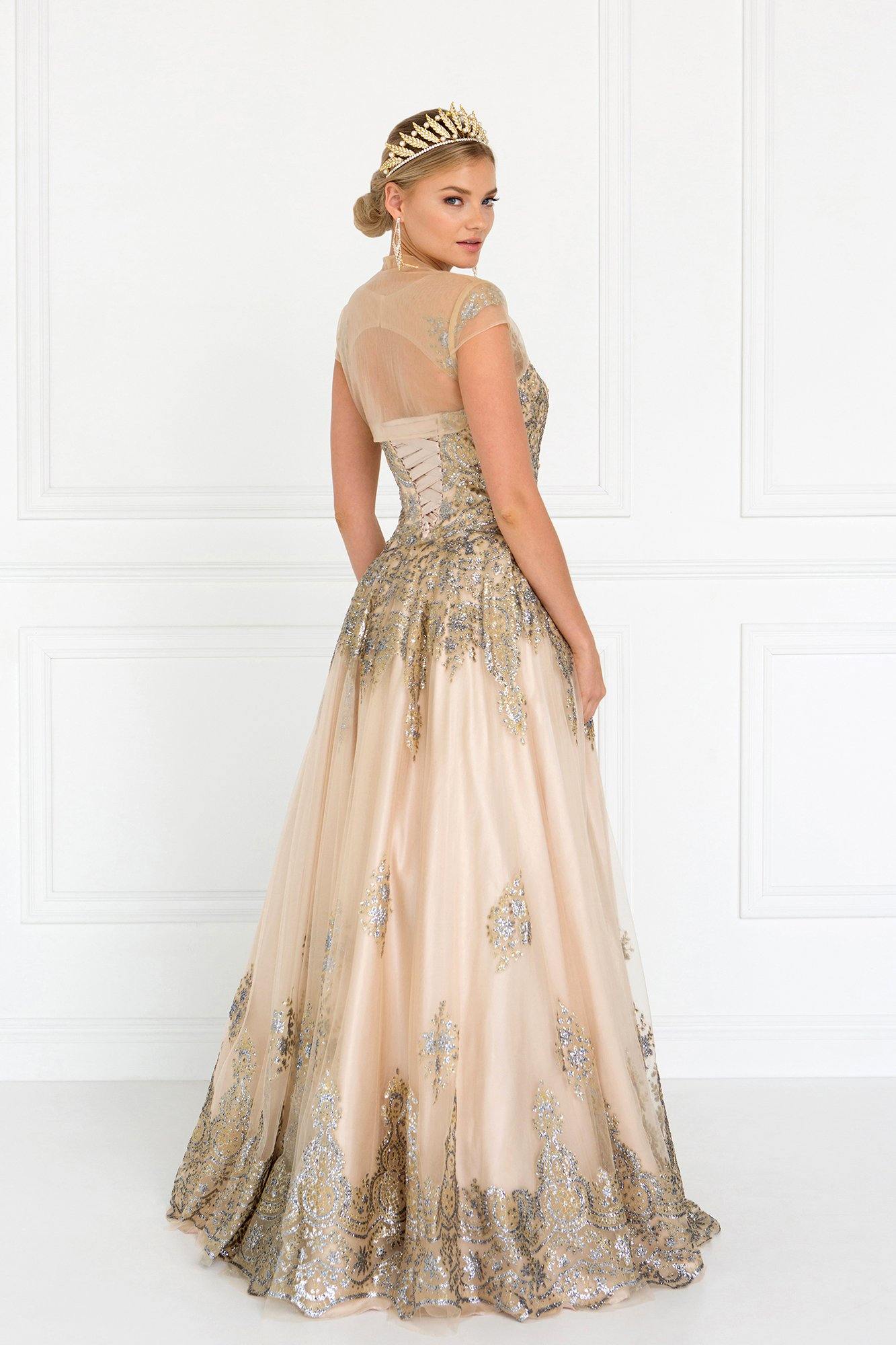 Tulle Illusion Sweetheart Quinceanera Dress