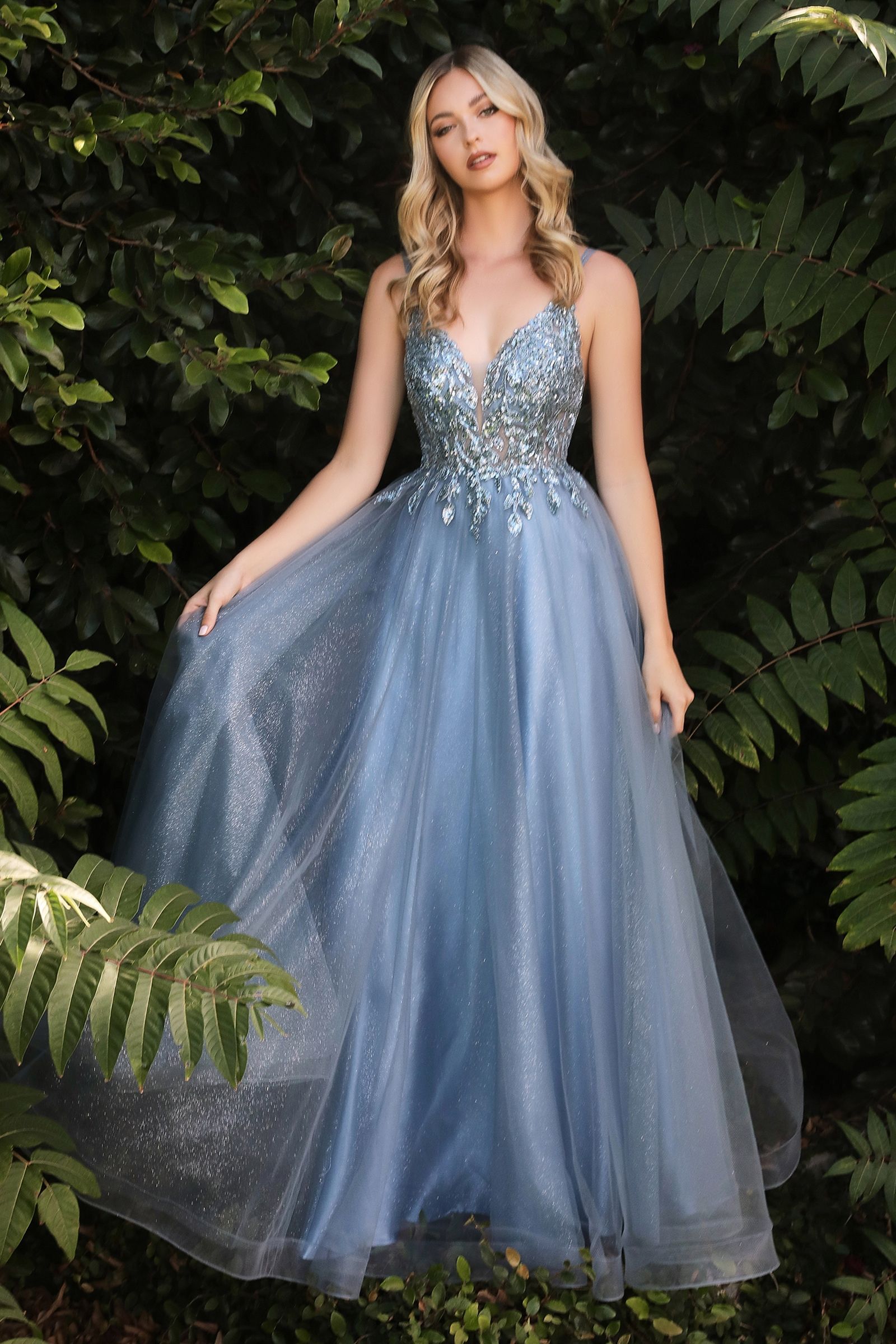strapless open back dress Long Sheer-Corset Prom Ball Gown