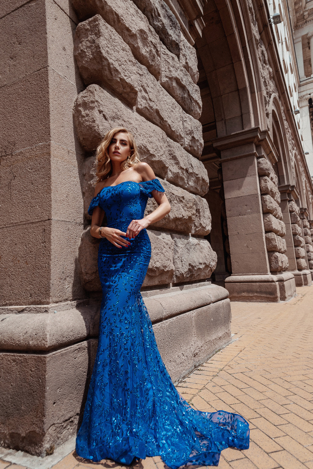 Tina Holly TW024 Long Mermaid Glitter Formal Prom Dress