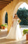 Wedding Dresses Long Floral Bridal Gown A Line Corset Wedding Dress Off White