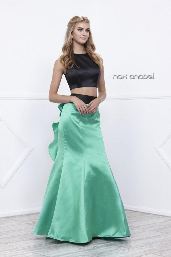 Fuchsia Sexy Two Piece Prom Dress Crop Top for $124.99 – The Dress Outlet