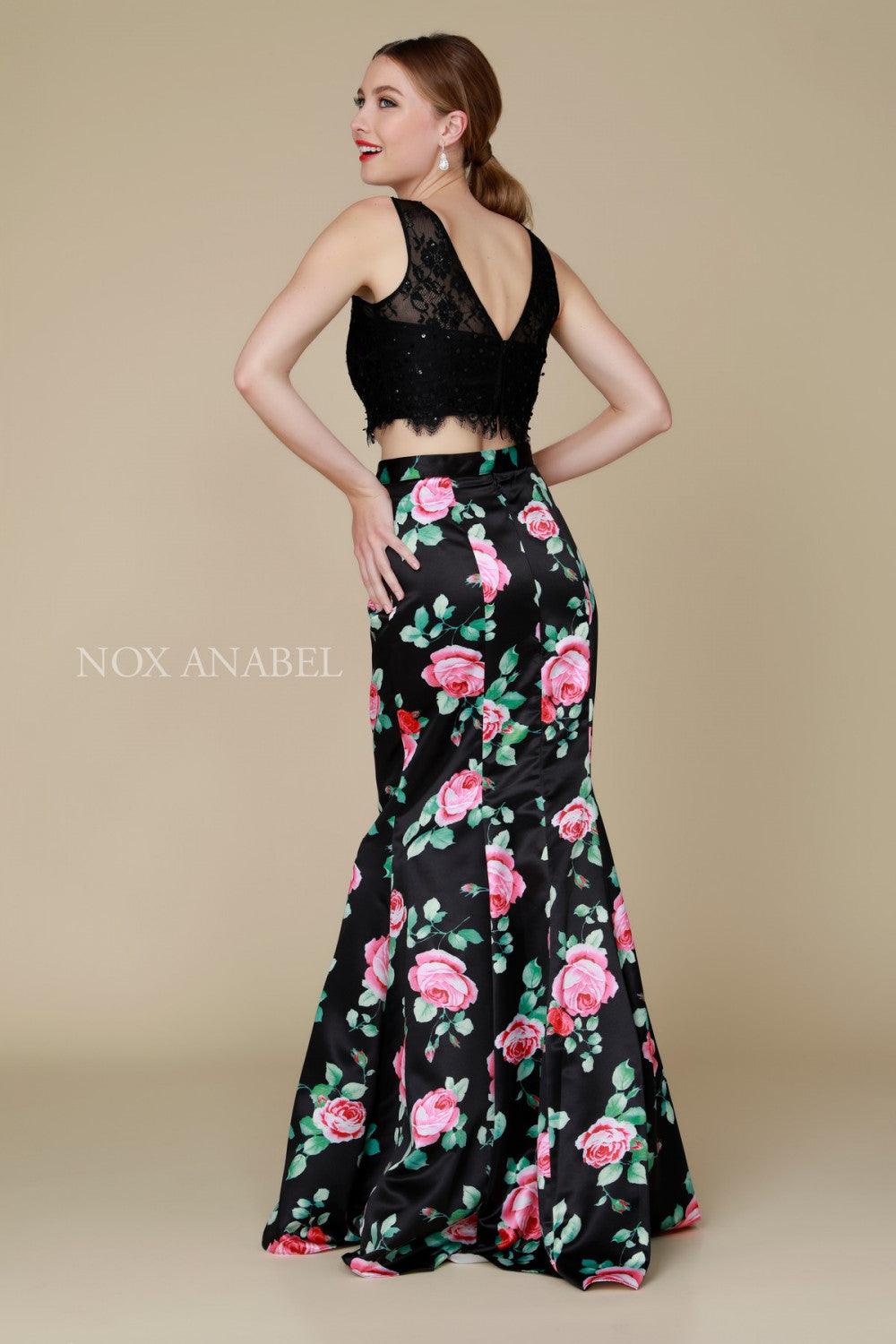 Two Piece Prom Dress Formal Evening Gown