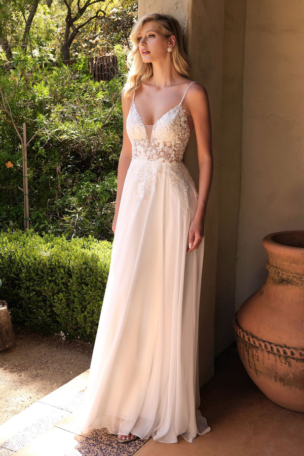 LaDivine TY11 Long Bridal Gown A Line Wedding Beaded Dress