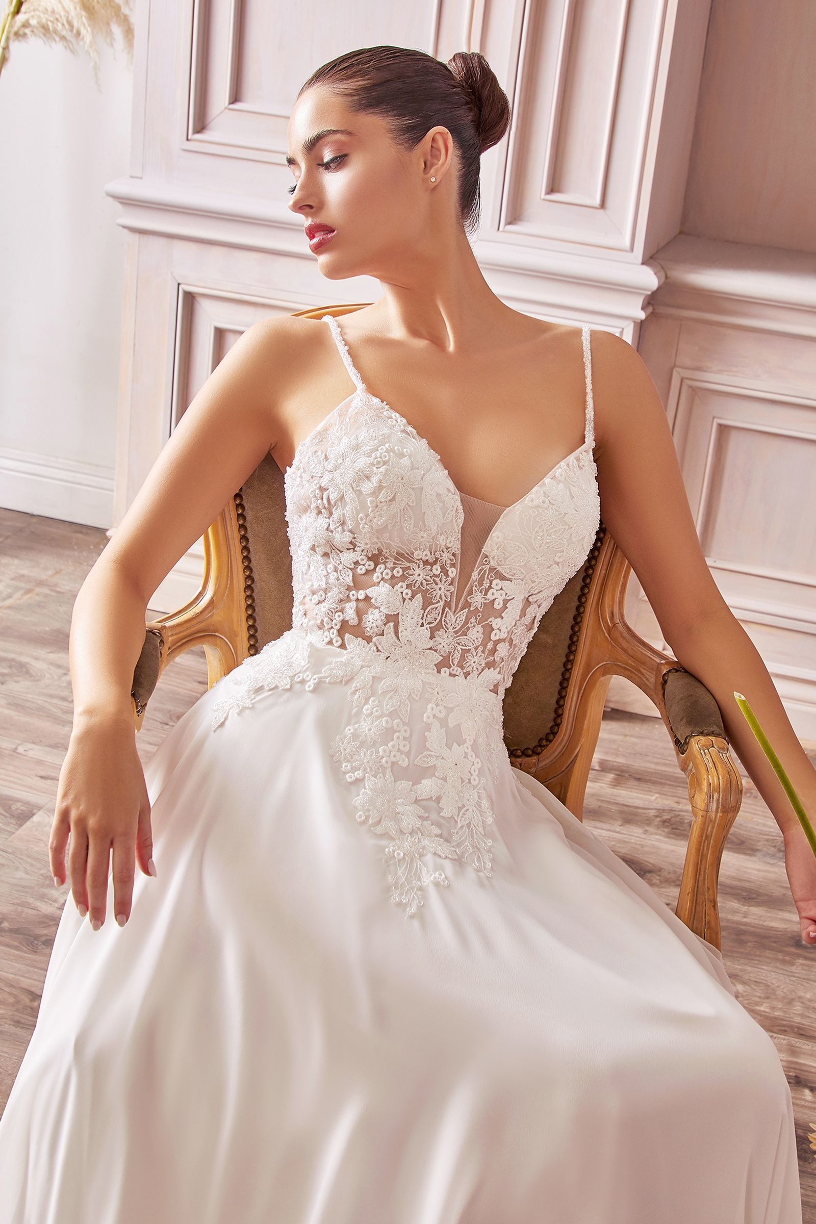 LaDivine TY11 Long Bridal Gown A Line Wedding Beaded Dress