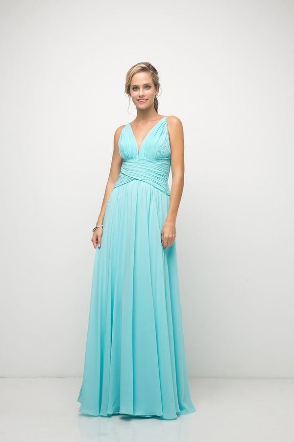 LaDivine UF295 A Line Evening Long Formal Dress