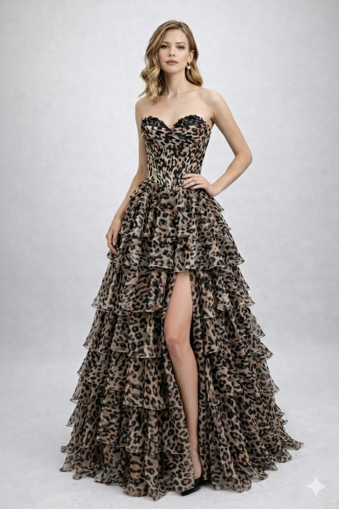 Sweetheart Floor-Length Organza Prom Ball Gown Poly USA 25206