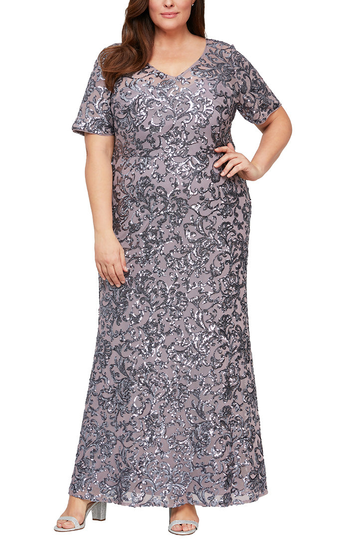 plus size evening dress patterns Tomyris Plus Size Evening Dress in Black main image 0