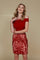 Vintagy Off The Shoulder Two Piece Cocktail Dress - The Dress Outlet
