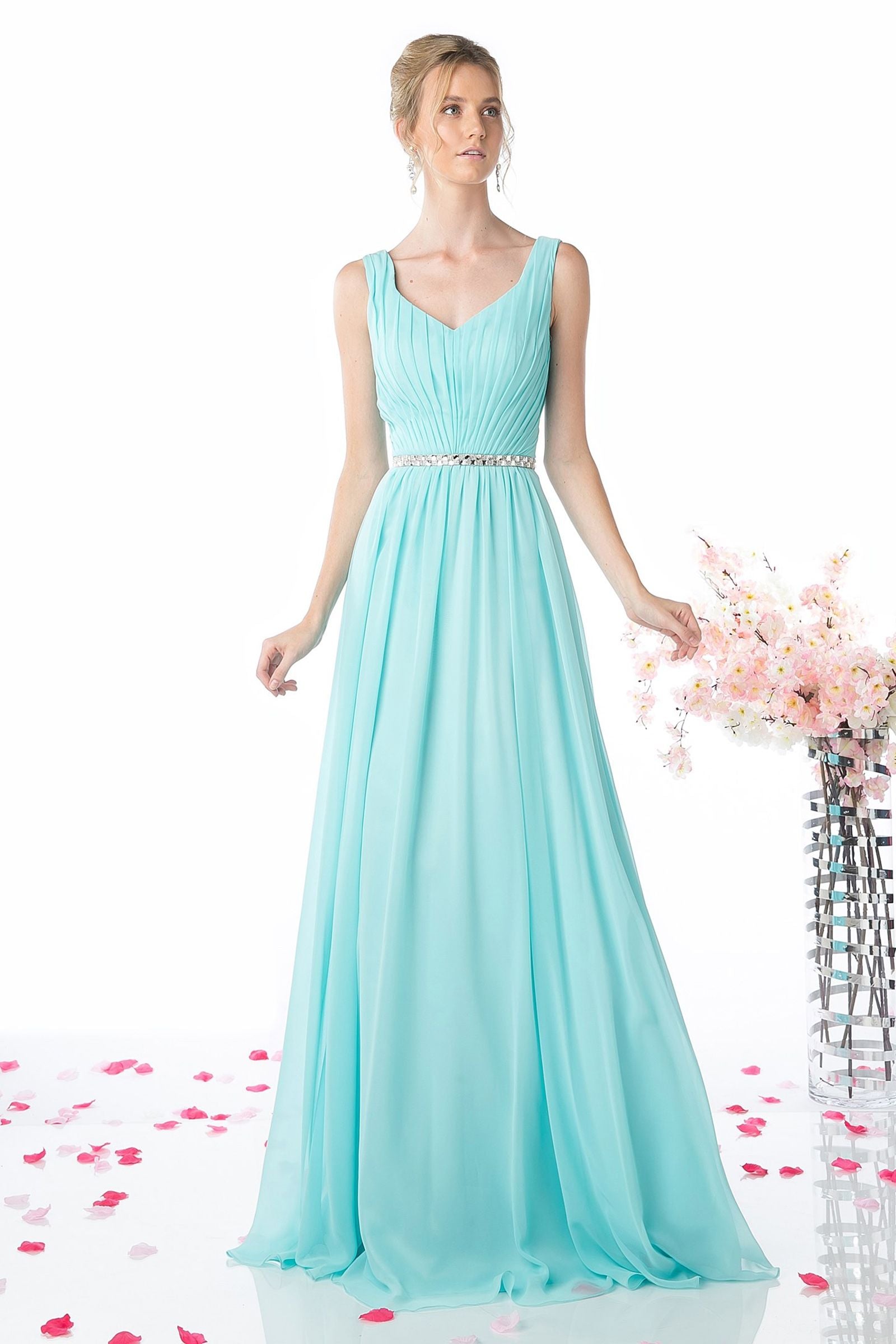 Formal Dresses Long Formal A lIne Prom Dress Aqua