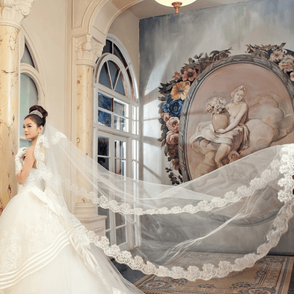 Wedding Accessories Bridal Veil Lace Edge - The Dress Outlet