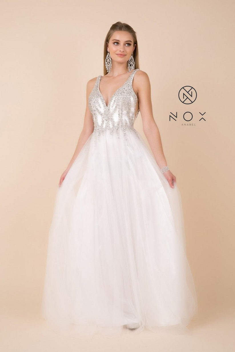 Stunning White Long Prom Dress Evening Gown main image 0
