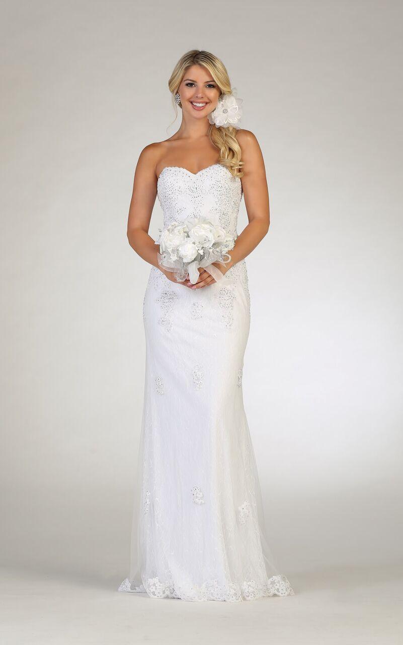 White Wedding Dress Formal Gown - The Dress Outlet