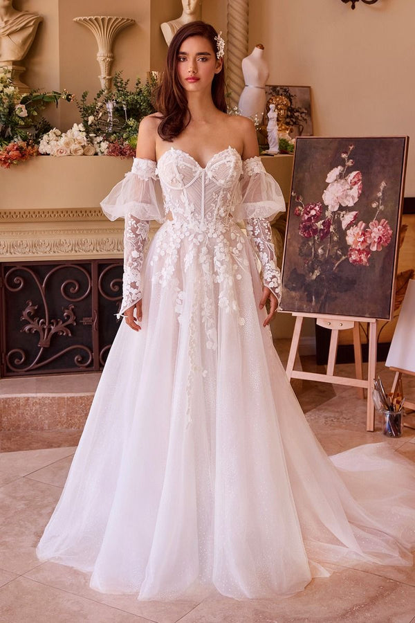 Andrea and Leo WL032 Long Prom Dress Off White / 10 Andrea and Leo WL032 Long Prom Dress Off White / 10