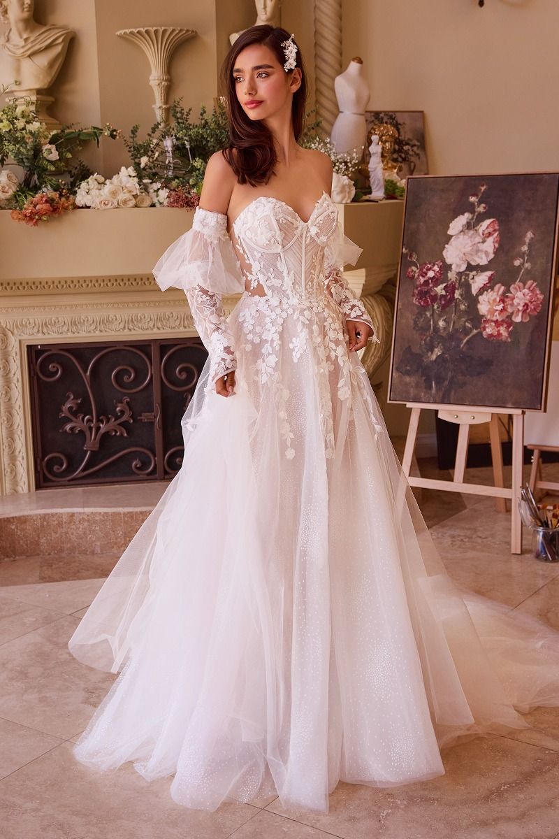 Lace Tea Length Mother Of The Groom Dress - Chiffon With Sleeves, White Formal Gown, Size 12
