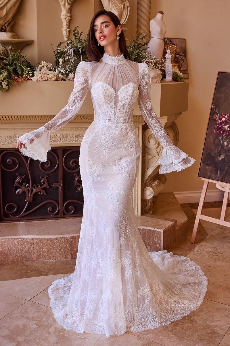Off White Nude Andrea & Leo WL042 Bridal Gown Long Fitted Lace Wedding Dress for $890.0 – The ...
