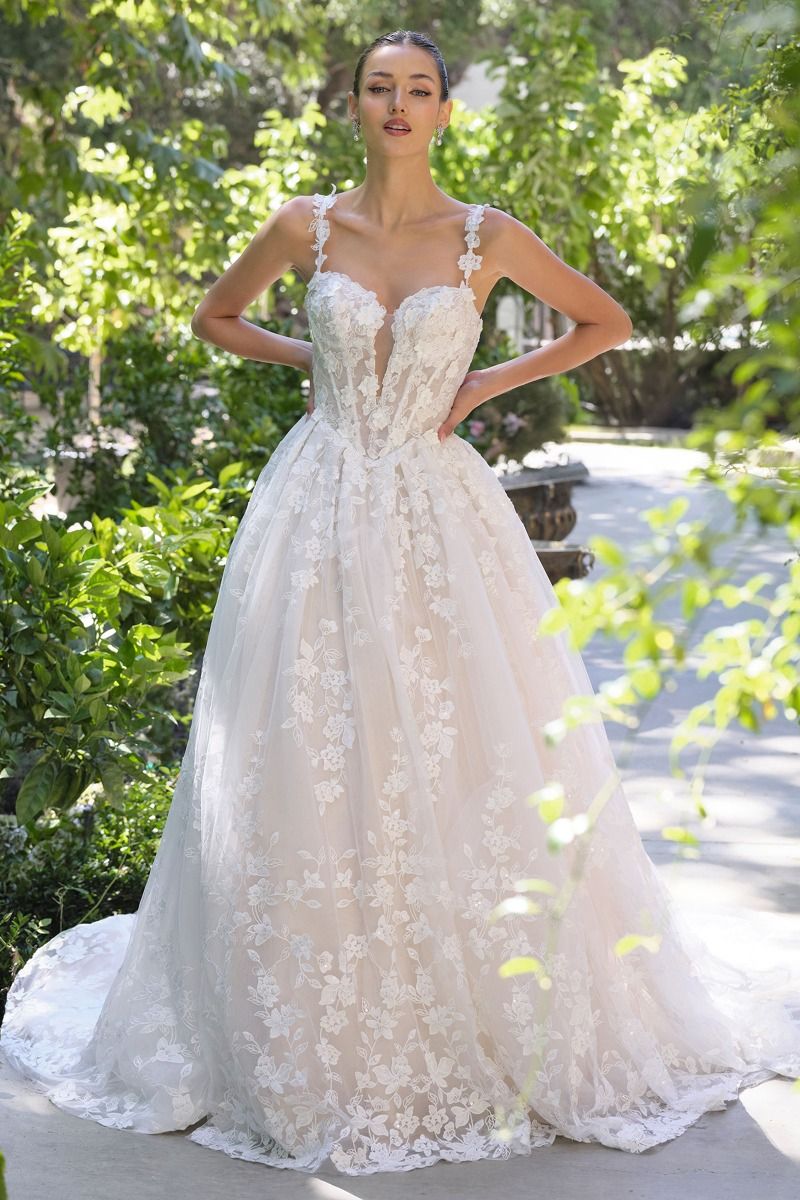  Wedding Dresses Long Bridal Floral Lace Wedding Dress Off White Nude