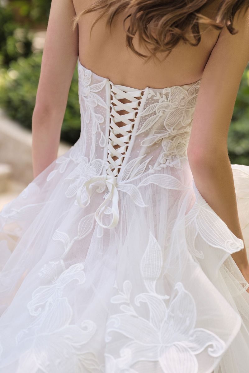 Andrea & Leo WL059 Floral Ruffle Bridal Ball Gown Wedding Dress