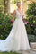 Wedding Dresses Long A Line Bridal Gown Lace Applique Wedding Dress Off White