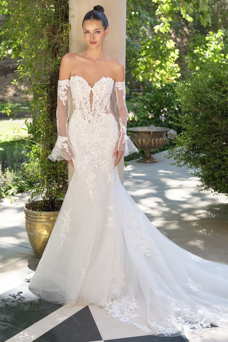 chinese dress ladies Tulle and Lace Mermaid Wedding Dresses Long Train – loveangeldress