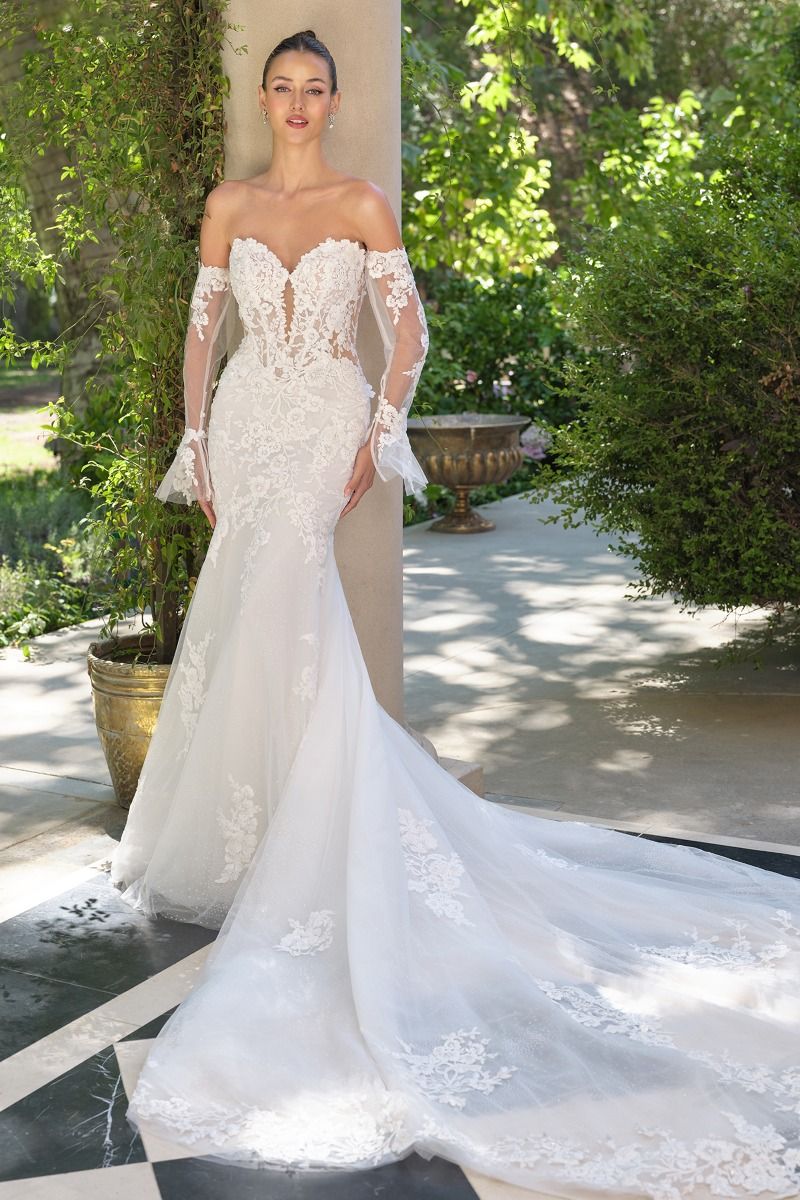 Andrea & Leo WL065 Long Lace Bridal Mermaid Wedding Dress – The Dress Outlet