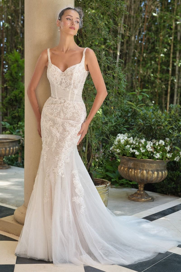 Andrea & Leo WL068 Long Mermaid Bridal Gown Corset Wedding Dress