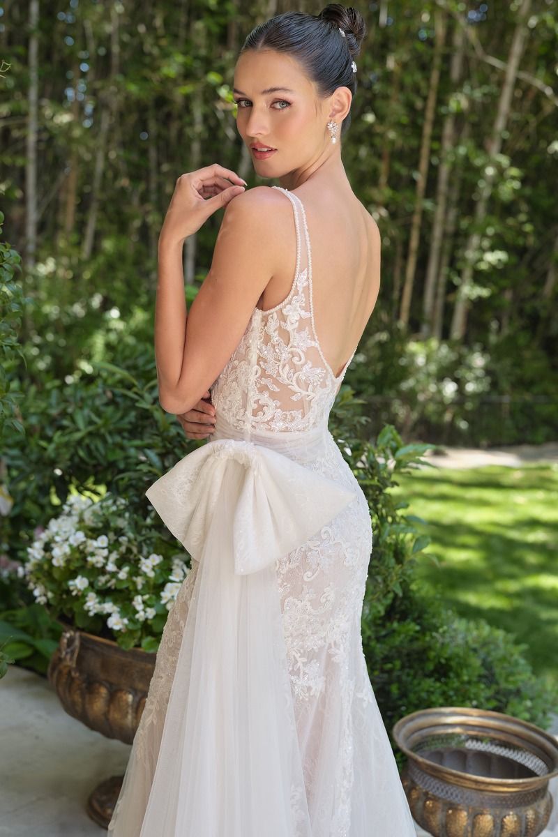 Wedding Dresses Long Mermaid Bridal Gown Corset Wedding Dress OFF WHITE NUDE
