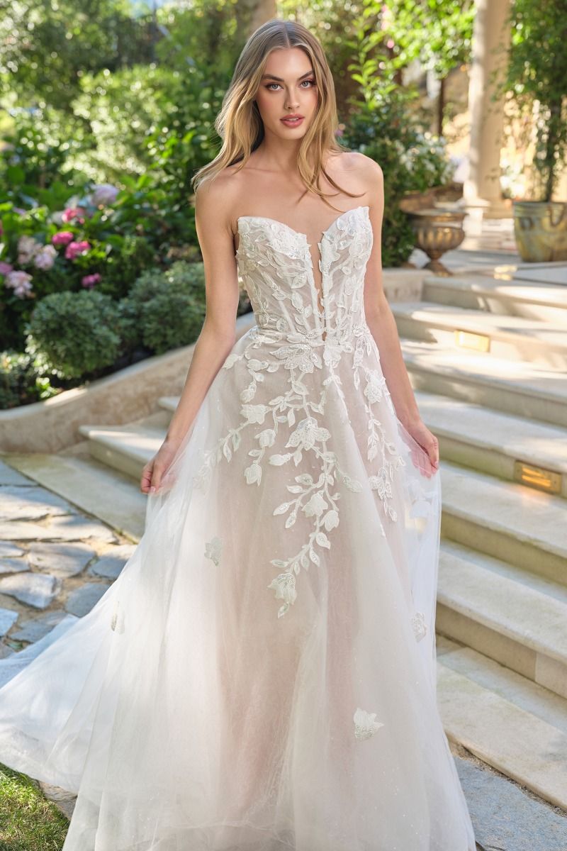 Wedding Dresses Long Formal A Line Lace Corset Wedding Dress Off White/Nude