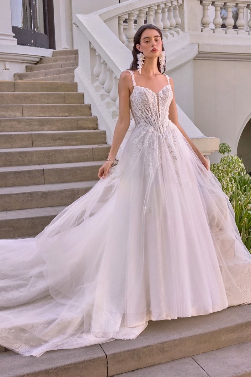 Sweetheart Floor-Length with Train Tulle Wedding Dress A-Line Andrea & Leo WL075