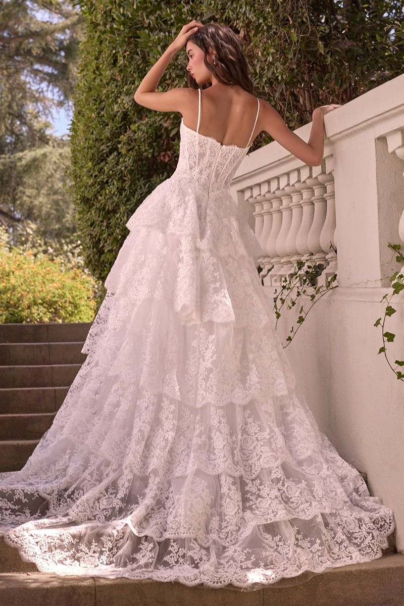 Sweetheart Floor-Length with Train Lace Wedding Dress Ball Gown Andrea & Leo WL076