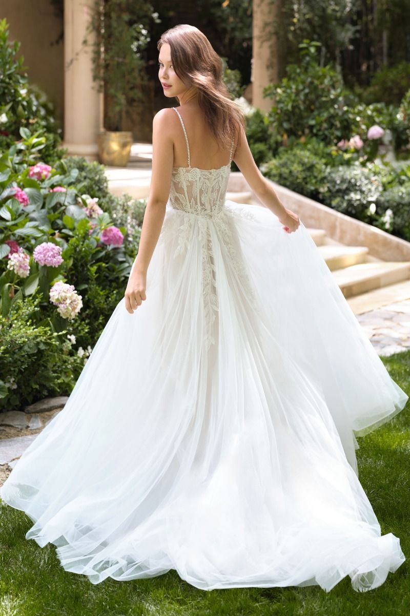 Andrea & Leo WL087 Long Bridal Floral Lace Applique Corset Wedding Dress