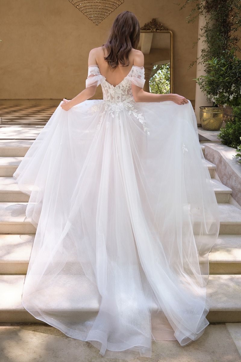 Andrea & Leo WL089 Long Bridal Lace Applique A Line Wedding Dress