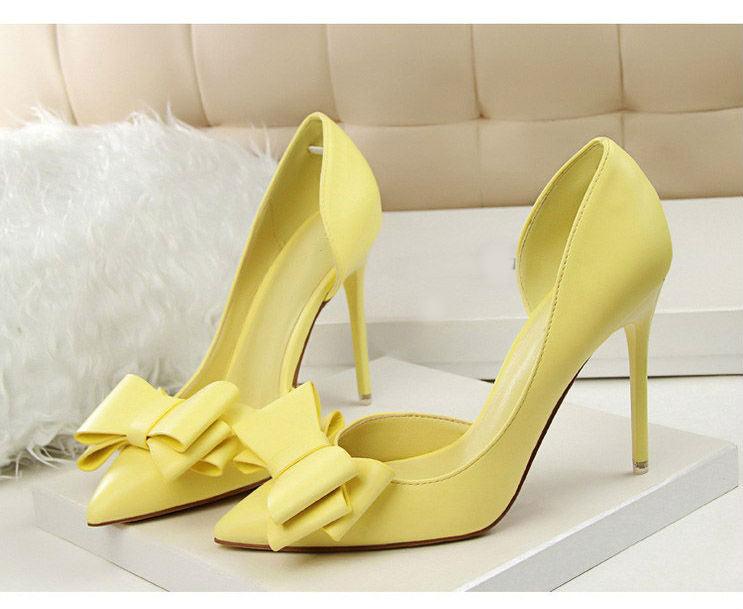 Women's Hollow Pointed Toes High Heels Bridal Shoes - The Dress Outlet
