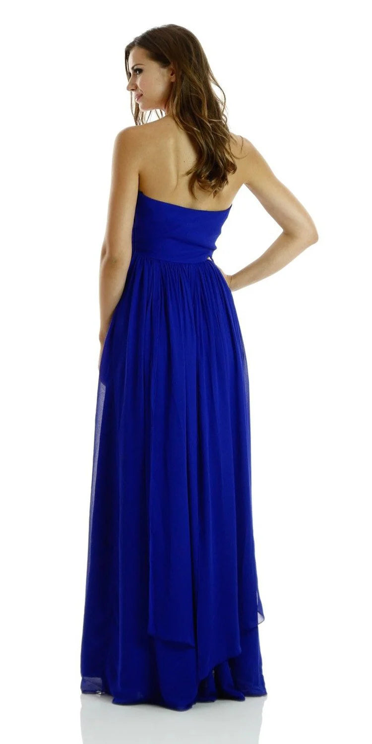 Royal Sweetheart Floor-Length Chiffon Prom Convertible Gown Poly USA 7156