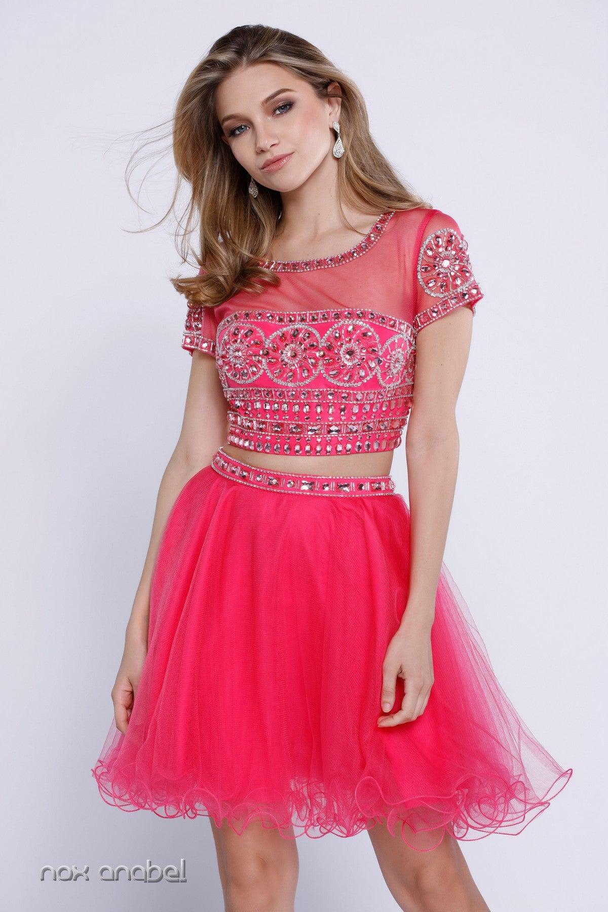 Black Nox Anabel 6229 Short Two-Piece Homecoming Dress for $39.99  The ...