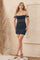 Cocktail Dresses Fitted Off Shoulder Short Dress Black