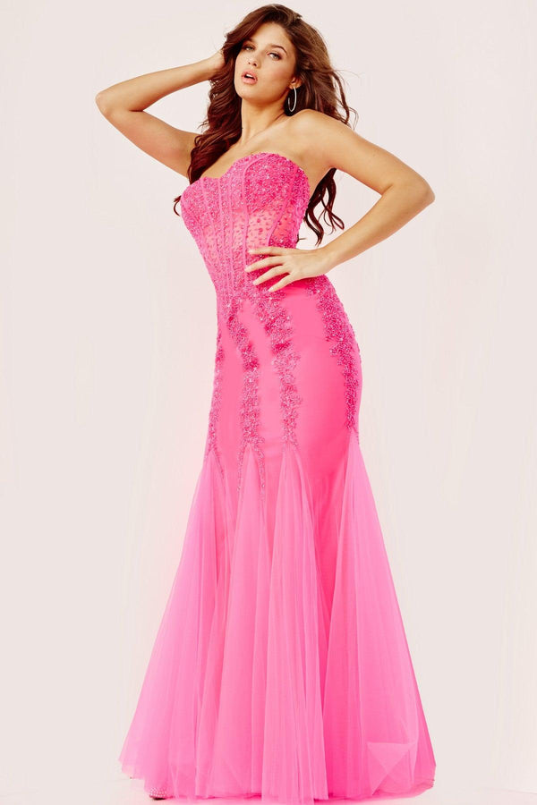 Jovani 5908 Long Strapless Mermaid Prom Dress