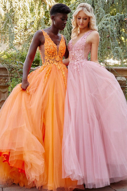 Jovani 02840 Prom Long Spaghetti Strap Ball Gown