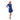 Cocktail Dresses Short 3/4 Sleeve V Back Lace Dress Cobalt