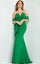 Mother of the Bride Dresses Mother of the Bride Ruched Shawl Long Dress Emerald