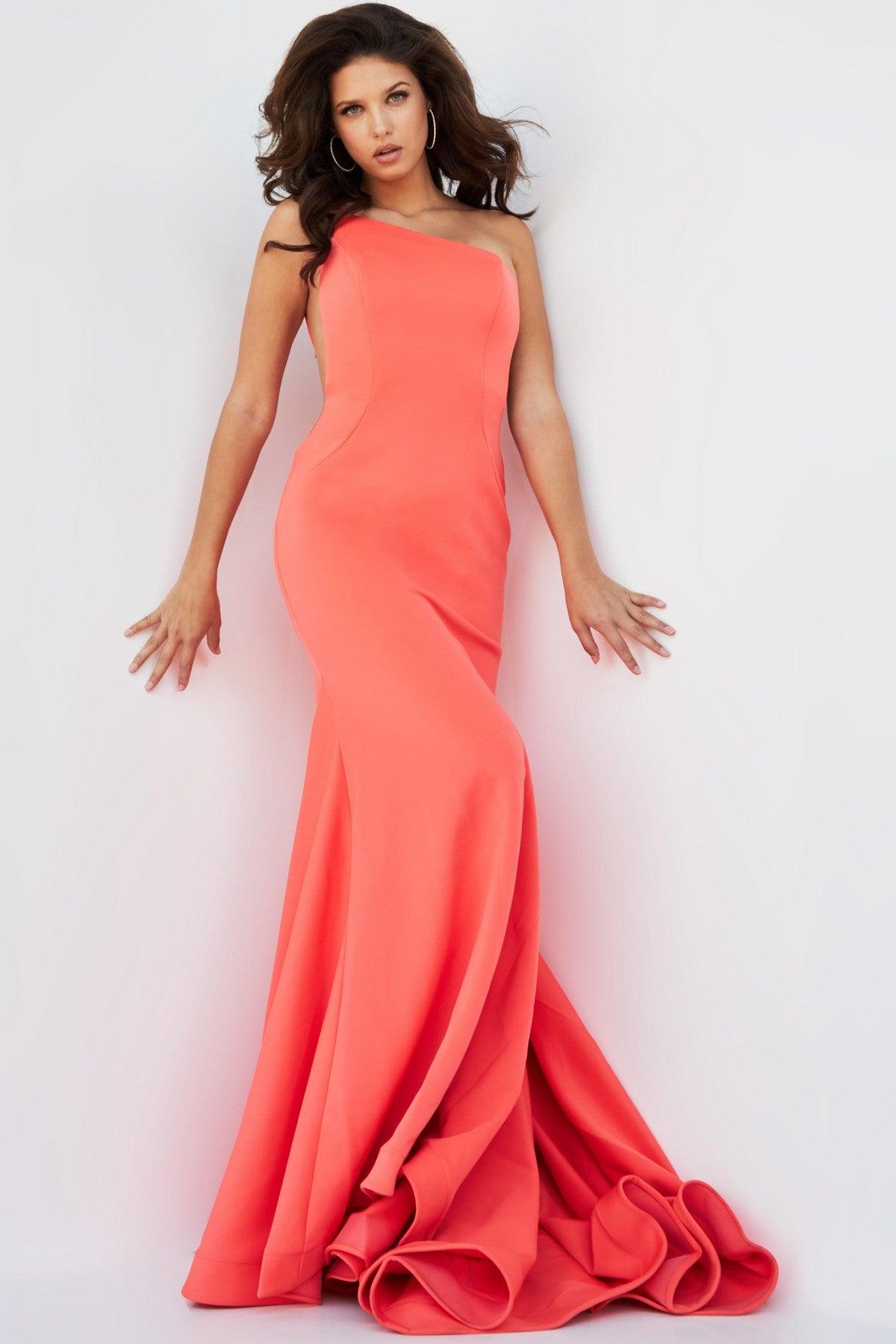Jovani 06763 One Shoulder Sexy Long Prom Dress