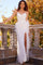 Prom Dresses Long Spaghetti Strap Beaded Prom Dress Off White