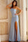 Prom Dresses Long One Shoulder Glitter Prom Dress Light Blue