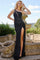 Prom Dresses Long Beaded One Shoulder Prom Gown Black