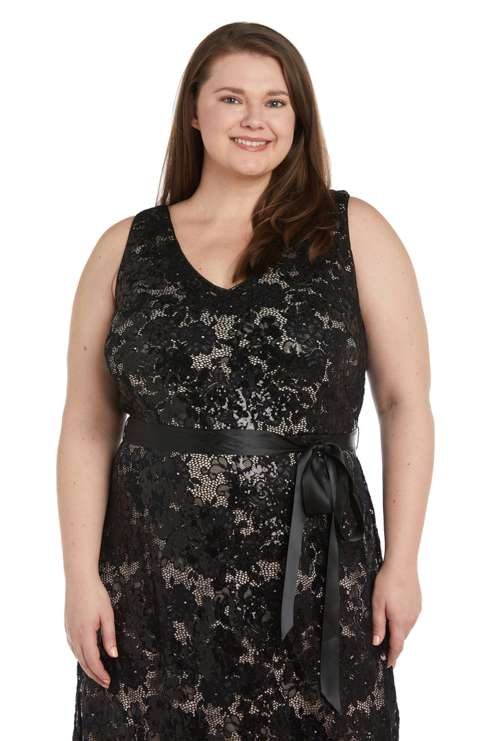R&M Richards 1001W Long Plus Size Formal Evening Dress