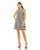 Cocktail Dresses Sleeveless A Line Sequin Checkered Short Dress Black White