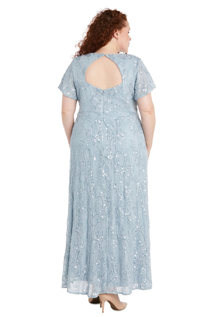 R&M Richards 1041W Long Formal Plus Size Mother of the Bride Dress